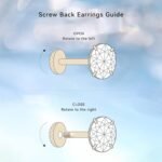 Limerencia Hypoallergenic G23 Implant Grade Titanium Screw Back Earrings Tragus 20G Helix F136 Piercing Post for Sensitive Ears Cartilage - Image 6