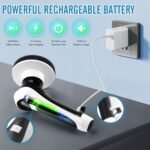 Electric Fish Tank Cleaner, Aquarium Spin Cleaning Brush, IPX8 Waterproof Aquarium Gravel Cleaner & Water Changer, Aquarium Clean Spin Scrubber & Algae Scraper Tools Kit with Adjustable Handle - Image 8