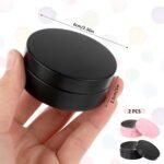 2PCS Metal Portable Pill Organizer Holder Travel Pocket Medicine Pill Container Box Dispenser Waterproof Round Daily Small Pill Storage Case Purse for Weekly Vitamin Supplements Fish Oil - Image 3