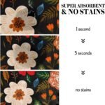 Dog Food Mats for Floors, Absorbent Quick Dry Pet Cat Food Mat, Dog Bowl Mats for Food and Water Dispenser Mat, Eco-Friendly Dog Accessories Pet Supplies 16"x24" - Image 5