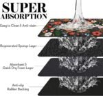 Dog Food Mats for Floors, Absorbent Quick Dry Pet Cat Food Mat, Dog Bowl Mats for Food and Water Dispenser Mat, Eco-Friendly Dog Accessories Pet Supplies 16"x24" - Image 6