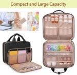 Damero Pill Bottle Organizer, Travel Medicine Bag Organizer, Medicine Organizer and Storage for Pills, Vitamin, Fish Oil, Medical Supplements for Women and Men, Black - Image 3