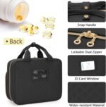Damero Pill Bottle Organizer, Travel Medicine Bag Organizer, Medicine Organizer and Storage for Pills, Vitamin, Fish Oil, Medical Supplements for Women and Men, Black - Image 5