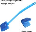 Carefree Fish Aquarium Gravel Cleaner 30In Fish Tank Water Changer Sand Vacuum with 37In Water Pipe Skimmer Net and Long Handle Sponge Alage Scraper - Image 7