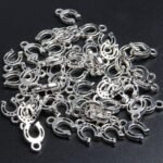 Acxico 100Pcs Tibetan Silver Lucky Dainty Horse Shoe Charms 12mm Jewellery Beading - Image 7