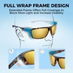 KastKing Huzzah Polarized Sport Sunglasses for Men and Women, Ideal for Driving Fishing Cycling and Running,UV Protection - Image 6