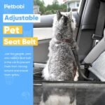 Petbobi Dog Car Seat - Puppy Car Seat for Small Dogs and Cats up to 20 lbs - Pet Car Seats with PVC Frame & Cationic Fabric - Perfect for Safe and Cozy Travel - Breathable Mesh, Storage Bag - Grey - Image 6