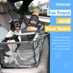 Petbobi Dog Car Seat - Puppy Car Seat for Small Dogs and Cats up to 20 lbs - Pet Car Seats with PVC Frame & Cationic Fabric - Perfect for Safe and Cozy Travel - Breathable Mesh, Storage Bag - Grey - Image 8