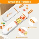 Toplive 3 Pack Travel Pill Organizer, Portable Pill Container Mini Daily Pill Organizer, Small Pill Case Travel Medicine Organizer Pocket Vitamin Supplement Fish Oil Box, 3 Colors - Image 5