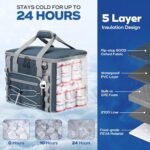 Maelstrom Soft Cooler Bag,Soft Sided Cooler,30/40 Cans Collapsible Cooler,Insulated Ice Chest,Large Leakproof Camping Cooler,Portable Travel Cooler for Kayaking,Beach - Image 3