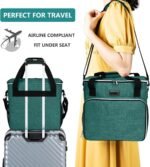 BAGLHER Dog Travel Bag, Pet Travel Bag (All Pet Travel Supplies), with 2 Pet Food Containers and 3 Collapsible Silicone Bowls; Essential Kits for Pet Travel Green - Image 7