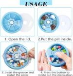 Pill Organizer Small Pill Case 7 Day Portable Travel Pill Box Cute Daily Pill Container for Medicine Fish Oil Supplements Vitamin Case (Blue+Green+Orange+Bag 3PCS) - Image 4