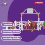 Schleich Horse Club — Hannah's Guest Horses Playset, 20-Piece Horse Stable Toy Set Including Mare, Foal, Hannah Doll and Dog Figurine, Horse Toys for Girls and Boys Ages 5+ - Image 4