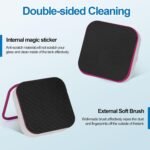 Magnetic Aquarium Fish Tank Glass Cleaner with Feeder, Mag Float Double-Sided Algae Aquarium Cleaning Tools Magnet Scrubber Brush for Glass Acrylic 3/8” to 4/5” Large Purple - Image 5