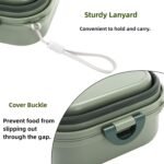 2 Pack Collapsible Dog Cat Bowls with Lid, Integrated 2-in-1 Portable Water and Food Bowl for Dog, Foldable Travel Dog Cat Water Bowl, Dog Cat Travel Accessories for Camping, Green and Beige - Image 7