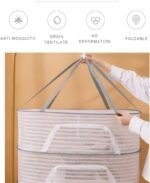 Herb Drying Rack 3 Layer Hanging Mesh Net for Plants Hanging Drying Fish Net Foldable Hanging Mesh Dryer for Buds, Fruits, Hydroponics Flowers, Vegetables, Fish, or Clothes, Doll - Image 4