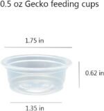 100 pcs Small Gecko Food and Water Cups Plastic Reptile Feeding Bowls Ledge Accessories for Crested Gecko Lizards Small Pets, 0.5 oz - Image 3