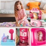 MAGIC4U Pet Cat Care Carrier Suitcase Toy, 29PCS Vet Clinic and Doctor Kit for Kids, Pet Kitty Grooming Feeding Toys Veterinarian Medical Pretend Role Play Set for Boys and Girls Ages 3-6 - Image 4