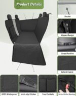 Custom for Tesla Model Y Dog Car Seat Cover for Back Seat, Dog Back Seat Pet Mat for Model Y Interior Accessories 2025 2024-2020,Waterproof Scratch Proof Hammock Liner Oxford Fabric Black - Image 5