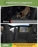 Custom for Tesla Model Y Dog Car Seat Cover for Back Seat, Dog Back Seat Pet Mat for Model Y Interior Accessories 2025 2024-2020,Waterproof Scratch Proof Hammock Liner Oxford Fabric Black - Image 6