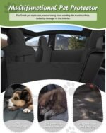 Custom for Tesla Model Y Dog Car Seat Cover for Back Seat, Dog Back Seat Pet Mat for Model Y Interior Accessories 2025 2024-2020,Waterproof Scratch Proof Hammock Liner Oxford Fabric Black - Image 7