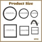 6PCS Floating Plant Ring, Fish Feeding Ring, 6 Sizes Round & Square Aquarium Floating Plant Corral for Fish Tank, Keeping Floating Plants in Place, Black - Image 3