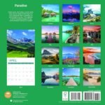 2025 Paradise Monthly Wall Calendar by Bright Day, 12 x 12 Inch Beautiful Landscape Photography Gift - Image 3