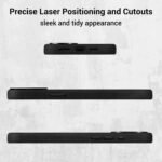 Belemay Compatible with iPhone 15 Pro Max Leather Case with Magsafe, Vintage Premium Crazy Horse Leather, Rich Patina, Secure Grip, Metal Buttons & Lens Protector, Slim Fit Cover (6.7-inch) - Black - Image 6