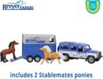 Breyer Horses Farms Land Rover and Tag-a-Long Trailer and Playset | Die Cast | 3.25” H x 10.5” L x 2.5” D | 2 Stablemates Horses Included | 1:32 Scale | Model #59216, Multi - Image 4