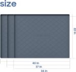 Large Dog Food Mat, 40" x 22" Pet Food Mat, Waterproof Dog Cat Food Mat with Raised Edges, Silicone Pet Food Mat, Dog Accessories, Prevents Food Spills, Protects Floors, Easy to Clean Fast - Image 3