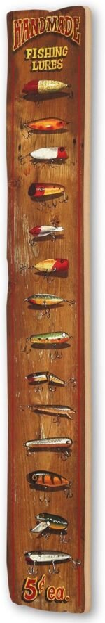 Handmade Fishing Lure Chart Wood Wall Decor - Fishing Wall Art For Cabin, Lake House or Man Cave - Image 3