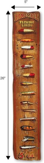 Handmade Fishing Lure Chart Wood Wall Decor - Fishing Wall Art For Cabin, Lake House or Man Cave - Image 8