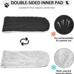 Lepark Center Console Dog Seat for Small Dog Cat Pet, Portable Dog Console Car Seat with Soft Cushion, Adjustable Straps and Storage Pockets - Travel Safety(Black) - Image 6