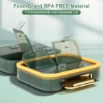 Toplive 7 Compartments Portable Pill Organizer Travel Medicine Pill Organizer, Moisture Proof Small Pill Case Pocket Pill Holder Daily Pill Container Box for Fish Oil Supplements, Green - Image 5