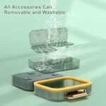 Toplive 7 Compartments Portable Pill Organizer Travel Medicine Pill Organizer, Moisture Proof Small Pill Case Pocket Pill Holder Daily Pill Container Box for Fish Oil Supplements, Green - Image 7