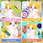 Pet Carrier Backpack Toy, 3 in 1 Pet Care Playset, Pretend Play Pet Hospital Accessories & Hair Dryer Toy, Cat Role Play Set for Boys Ages 3+ - Image 4