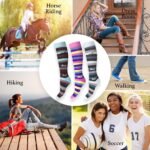 Cantik Horse Socks - 3 Pairs Knee High Socks For Girls - Perfect Horse Gifts for Girls & Women - Equestrian Riding Socks/Cowboy Boot Socks With 5 Hair Ties - Cute Long Socks & Gift For Horse Lovers - Image 6