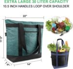 BeeGreen Insulated Cooler Bags for Picnic Grocery Travel Shopping Soft Cold Bag Large Collapsible Freezer Cooler Foldable Food Lunch Bag with Zipper Leak Proof Fish Bag Foam Cooler - Image 3