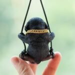 Cute Cool Swinging Dog Retriever Auto Rearview Mirrors Pendant Charm Car Hanging Mirror Accessories Car Decoration Accessories Car Decor Gifts for Women Men (Black Labrador) - Image 7