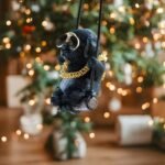 Cute Cool Swinging Dog Retriever Auto Rearview Mirrors Pendant Charm Car Hanging Mirror Accessories Car Decoration Accessories Car Decor Gifts for Women Men (Black Labrador) - Image 8