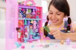 Polly Pocket Set with 4 Dolls, 3 Pets & 50 Fashion Accessories, Stylin' Safari Fashion Collection, Animal-Themed Case - Image 3