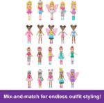 Polly Pocket Set with 4 Dolls, 3 Pets & 50 Fashion Accessories, Stylin' Safari Fashion Collection, Animal-Themed Case - Image 5