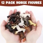 Liberty Imports 12 Pcs Deluxe Plastic Horse Figure Toy Set for Kids - Realistic Miniature Toy Pony Figurines Bulk Animal Variety Cake Toppers Gift Pack - Image 7