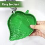 2 Pcs Leaf Reptile Food Water Bowl Plate Dish for Tortoise, Lizards, Young Bearded Dragons, Small Snakes, 2 Sizes - Image 6