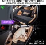 Dog Car Seat for Medium Dogs,Back Seat Extender for Dogs,Large & Small Dog Car Seat Cover for Back Seat, Dog Hammock for Car Back Seat Dog Bed Mattress,Pet Car Seat for Car SUV Truck(Black-s) - Image 3