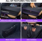 Dog Car Seat for Medium Dogs,Back Seat Extender for Dogs,Large & Small Dog Car Seat Cover for Back Seat, Dog Hammock for Car Back Seat Dog Bed Mattress,Pet Car Seat for Car SUV Truck(Black-s) - Image 6