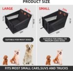 Dog Car Seat for Medium Dogs,Back Seat Extender for Dogs,Large & Small Dog Car Seat Cover for Back Seat, Dog Hammock for Car Back Seat Dog Bed Mattress,Pet Car Seat for Car SUV Truck(Black-s) - Image 7