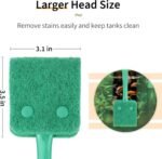 Pawfly Fish Tank Cleaning Tools Aquarium Algae Scraper Sponge Brush Cleaning Scrubber with 10 inch Non-Slip Handle for Glass Fish Tanks - Image 4