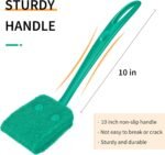 Pawfly Fish Tank Cleaning Tools Aquarium Algae Scraper Sponge Brush Cleaning Scrubber with 10 inch Non-Slip Handle for Glass Fish Tanks - Image 6