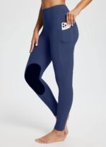 BALEAF Women's Winter Riding Pants Horse Breeches Knee-Patch Fleece Horseback Equestrian Tights Pockets Leggings - Image 3
